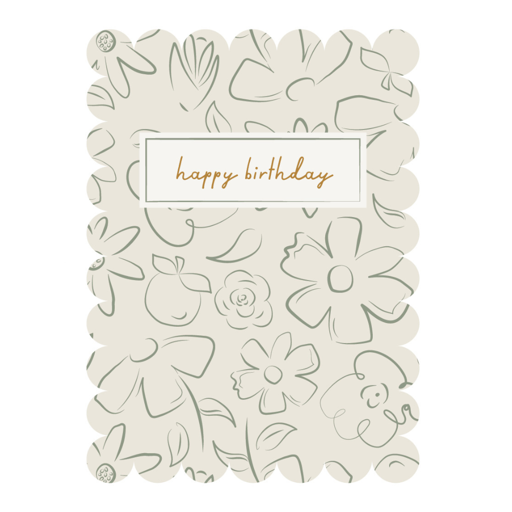 Premium Greeting Card Lemonade - FLORA OUTLINE